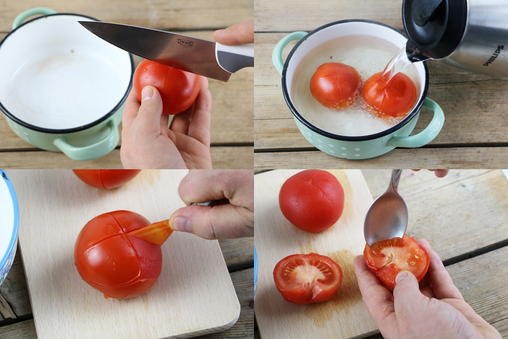Tomaten blanchieren